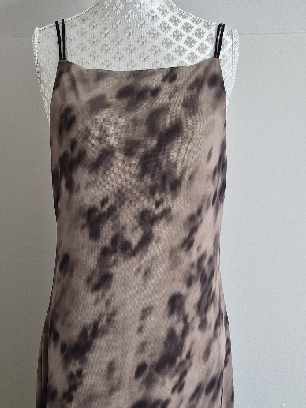 H&M DIVIDED Satin Slip Dress in Taupe